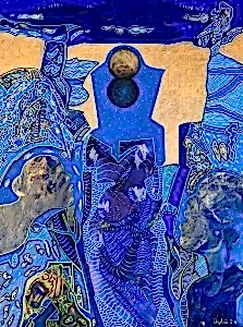 NECMETTİN ÖZLÜ tarafından 2024 yılında 80x60 cm ölçülerinde Tuval üzeri akrilik boya tekniği ile yapılmıştır.