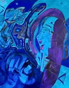 NECMETTİN ÖZLÜ tarafından 2024 yılında 100x80 cm ölçülerinde Tuval üzeri akrilik boya tekniği ile yapılmıştır.