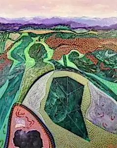 NECMETTİN ÖZLÜ tarafından 2024 yılında 100x80 cm ölçülerinde Tuval üzeri akrilik boya tekniği ile yapılmıştır.