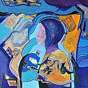 NECMETTİN ÖZLÜ tarafından 2024 yılında 60x60 cm ölçülerinde Tuval üzeri akrilik boya tekniği ile yapılmıştır.