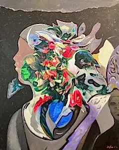 NECMETTİN ÖZLÜ tarafından 2024 yılında 100x80 cm ölçülerinde Tuval üzeri akrilik boya tekniği ile yapılmıştır.