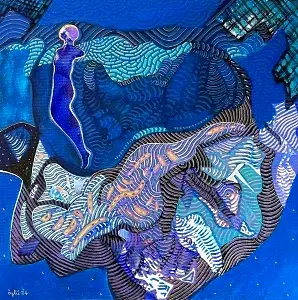 NECMETTİN ÖZLÜ tarafından 2024 yılında 40x40 cm ölçülerinde Tuval üzeri akrilik boya tekniği ile yapılmıştır.