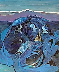 NECMETTİN ÖZLÜ tarafından 61x50 cm ölçülerinde Tuval üzeri akrilik boya tekniği ile yapılmıştır.