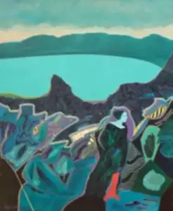 NECMETTİN ÖZLÜ tarafından 61x50 cm ölçülerinde Tuval üzeri akrilik boya tekniği ile yapılmıştır.