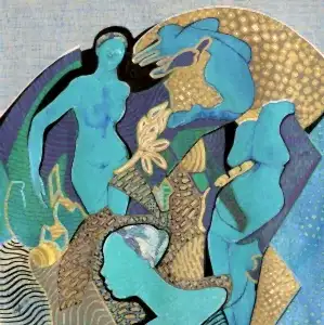 NECMETTİN ÖZLÜ tarafından 25x25 cm ölçülerinde Tuval üzeri akrilik boya tekniği ile yapılmıştır.