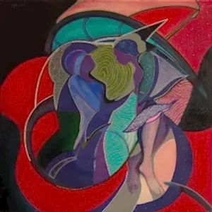 NECMETTİN ÖZLÜ tarafından 60x60 cm ölçülerinde Tuval üzeri akrilik boya tekniği ile yapılmıştır.