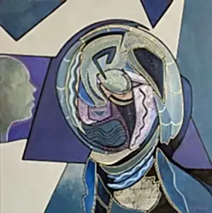 NECMETTİN ÖZLÜ tarafından 60x60 cm ölçülerinde Tuval üzeri akrilik boya tekniği ile yapılmıştır.