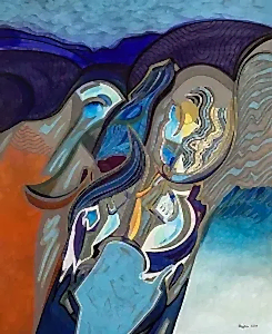 NECMETTİN ÖZLÜ tarafından 61x50 cm ölçülerinde Tuval üzeri akrilik boya tekniği ile yapılmıştır.