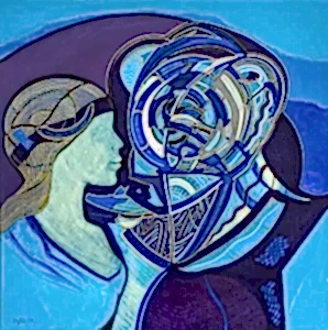 NECMETTİN ÖZLÜ tarafından 60x60 cm ölçülerinde Tuval üzeri akrilik boya tekniği ile yapılmıştır.