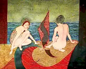 NECMETTİN ÖZLÜ tarafından 120x150 cm ölçülerinde Tuval üzeri akrilik boya tekniği ile yapılmıştır.