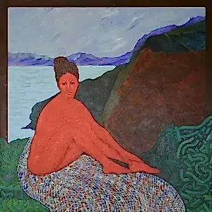 NECMETTİN ÖZLÜ tarafından 130x130 cm ölçülerinde Tuval üzeri akrilik boya tekniği ile yapılmıştır.