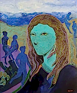 NECMETTİN ÖZLÜ tarafından 60x50 cm ölçülerinde Tuval üzeri akrilik boya tekniği ile yapılmıştır.