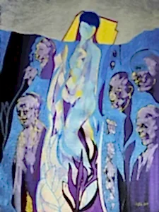 NECMETTİN ÖZLÜ tarafından 40x30 cm ölçülerinde Tuval üzeri akrilik boya tekniği ile yapılmıştır.