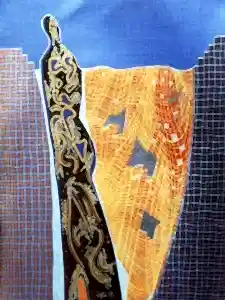 NECMETTİN ÖZLÜ tarafından 40x30 cm ölçülerinde Tuval üzeri akrilik boya tekniği ile yapılmıştır.