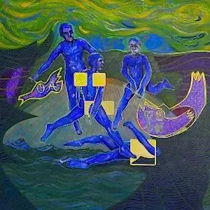 NECMETTİN ÖZLÜ tarafından 70x70 cm ölçülerinde Tuval üzeri akrilik boya tekniği ile yapılmıştır.