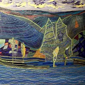 NECMETTİN ÖZLÜ tarafından 70x70 cm ölçülerinde Tuval üzeri akrilik boya tekniği ile yapılmıştır.