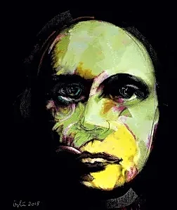 NECMETTİN ÖZLÜ tarafından 2015 yılında 55x47 cm ölçülerinde Hahnemühle kağıt üzeri karışık teknik tekniği ile yapılmıştır.