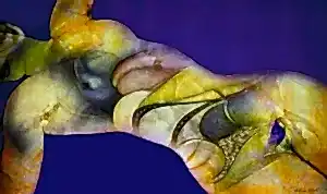 NECMETTİN ÖZLÜ tarafından 2014 yılında 57x94 cm ölçülerinde Hahnemühle kağıt üzeri karışık teknik tekniği ile yapılmıştır.