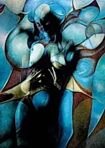 NECMETTİN ÖZLÜ tarafından 2014 yılında 93x67 cm ölçülerinde Hahnemühle kağıt üzeri karışık teknik tekniği ile yapılmıştır.