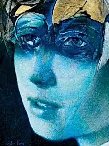 NECMETTİN ÖZLÜ tarafından 2014 yılında 58x44 cm ölçülerinde Hahnemühle kağıt üzeri karışık teknik tekniği ile yapılmıştır.