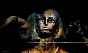 NECMETTİN ÖZLÜ tarafından 2015 yılında 58x95 cm ölçülerinde Hahnemühle kağıt üzeri karışık teknik tekniği ile yapılmıştır.