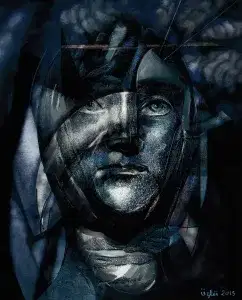 NECMETTİN ÖZLÜ tarafından 2015 yılında 60x49 cm ölçülerinde Hahnemühle kağıt üzeri karışık teknik tekniği ile yapılmıştır.