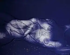 NECMETTİN ÖZLÜ tarafından 2014 yılında 50x63 cm ölçülerinde Hahnemühle kağıt üzeri karışık teknik tekniği ile yapılmıştır.