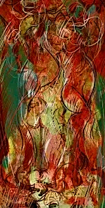 NECMETTİN ÖZLÜ tarafından 2015 yılında 100x53 cm ölçülerinde Hahnemühle kağıt üzeri karışık teknik tekniği ile yapılmıştır.