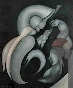 NECMETTİN ÖZLÜ tarafından 2002 yılında 73x60 cm ölçülerinde Tuval üzeri yağlı boya tekniği ile yapılmıştır.