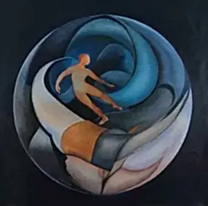 NECMETTİN ÖZLÜ tarafından 2009 yılında 100x100 cm ölçülerinde Tuval üzeri yağlı boya tekniği ile yapılmıştır.