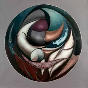 NECMETTİN ÖZLÜ tarafından 2009 yılında 100x100 cm ölçülerinde Tuval üzeri yağlı boya tekniği ile yapılmıştır.