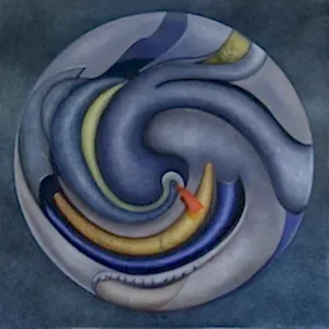 NECMETTİN ÖZLÜ tarafından 2009 yılında 100x100 cm ölçülerinde Tuval üzeri yağlı boya tekniği ile yapılmıştır.