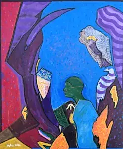 NECMETTİN ÖZLÜ tarafından 2023 yılında 60x50 cm ölçülerinde Tuval üzeri akrilik boya tekniği ile yapılmıştır.