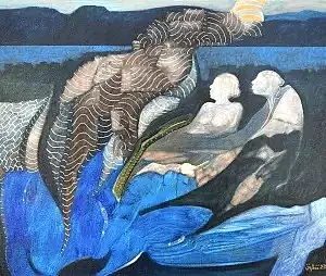 NECMETTİN ÖZLÜ tarafından 2023 yılında 50x60 cm ölçülerinde Tuval üzeri yağlı boya tekniği ile yapılmıştır.