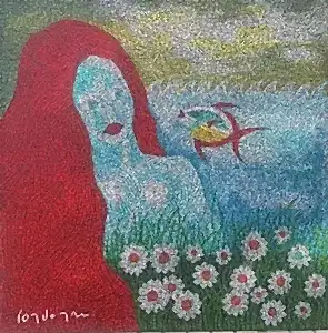 MURAT ÖZDOĞRU tarafından 2025 yılında 65x65 cm ölçülerinde Tuval üzeri akrilik boya tekniği ile yapılmıştır.