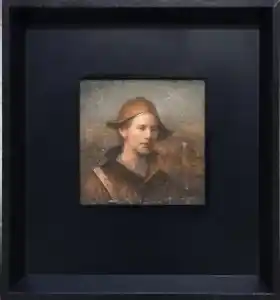 SERTAP YEĞİN tarafından 2025 yılında 15x15 cm ölçülerinde Duralit üzeri yağlı boya tekniği ile yapılmıştır.