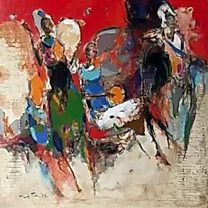 NURETTİN AKKAYA tarafından 2022 yılında 60x60 cm ölçülerinde Tuval üzeri yağlı boya tekniği ile yapılmıştır.