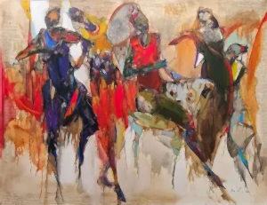 NURETTİN AKKAYA tarafından 2020 yılında 140x180 cm ölçülerinde Tuval üzeri yağlı boya tekniği ile yapılmıştır.