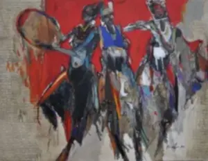 NURETTİN AKKAYA tarafından 2020 yılında 90x120 cm ölçülerinde Tuval üzeri yağlı boya tekniği ile yapılmıştır.