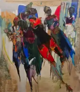 NURETTİN AKKAYA tarafından 2020 yılında 150x125 cm ölçülerinde Tuval üzeri yağlı boya tekniği ile yapılmıştır.