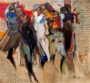 NURETTİN AKKAYA tarafından 2020 yılında 60x60 cm ölçülerinde Tuval üzeri yağlı boya tekniği ile yapılmıştır.