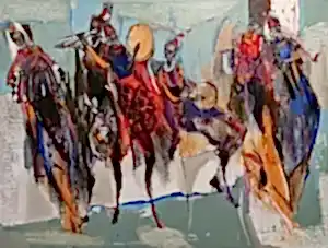 NURETTİN AKKAYA tarafından 2020 yılında 90x120 cm ölçülerinde Tuval üzeri yağlı boya tekniği ile yapılmıştır.