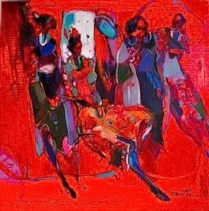 NURETTİN AKKAYA tarafından 2021 yılında 60x60 cm ölçülerinde Tuval üzeri yağlı boya tekniği ile yapılmıştır.