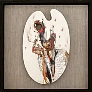 NURETTİN AKKAYA tarafından 2018 yılında 52x33 cm ölçülerinde Ahşap palet üzeri yağlı boya tekniği ile yapılmıştır.