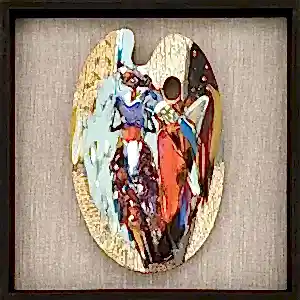 NURETTİN AKKAYA tarafından 2018 yılında 52x33 cm ölçülerinde Ahşap palet üzeri yağlı boya tekniği ile yapılmıştır.