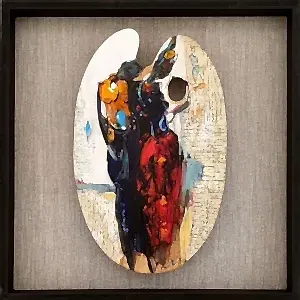 NURETTİN AKKAYA tarafından 2019 yılında 52x33 cm ölçülerinde Ahşap palet üzeri yağlı boya tekniği ile yapılmıştır.