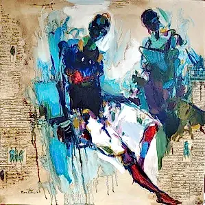 NURETTİN AKKAYA tarafından 2017 yılında 90x90 cm ölçülerinde Tuval üzeri yağlı boya tekniği ile yapılmıştır.