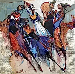 NURETTİN AKKAYA tarafından 2025 yılında 60x60 cm ölçülerinde Tuval üzeri yağlı boya tekniği ile yapılmıştır.