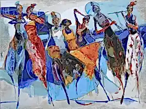 NURETTİN AKKAYA tarafından 2023 yılında 180x240 cm ölçülerinde Tuval üzeri yağlı boya tekniği ile yapılmıştır.