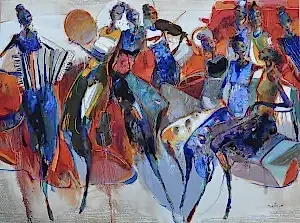 NURETTİN AKKAYA tarafından 2023 yılında 180x240 cm ölçülerinde Tuval üzeri yağlı boya tekniği ile yapılmıştır.